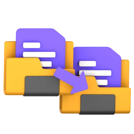 Copy Folder  3D Icon