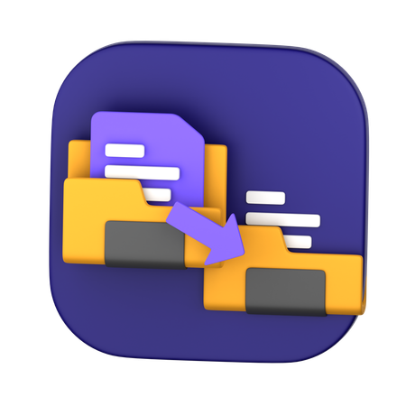 Copy Folder  3D Icon