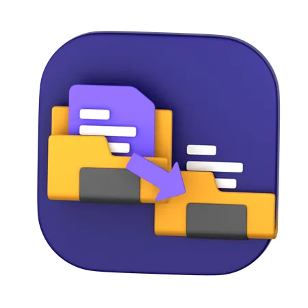 Copy Folder  3D Icon