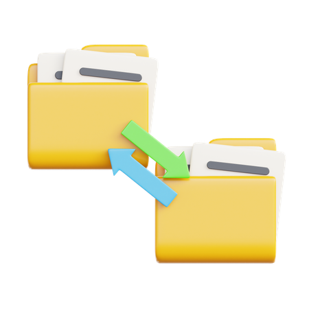 Copy Folder  3D Icon