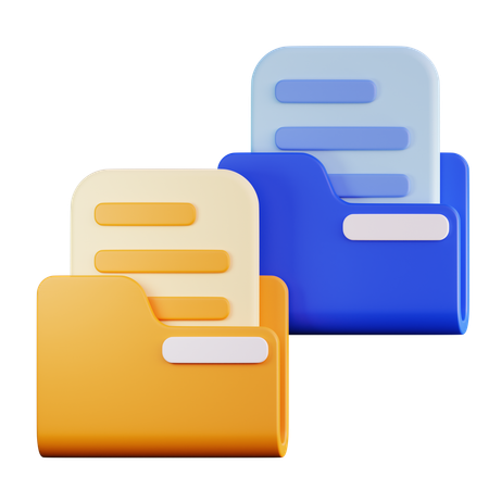 Copy Folder  3D Icon