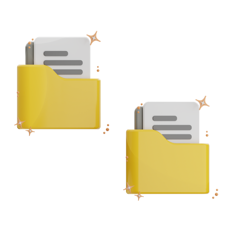 Copy Folder  3D Icon