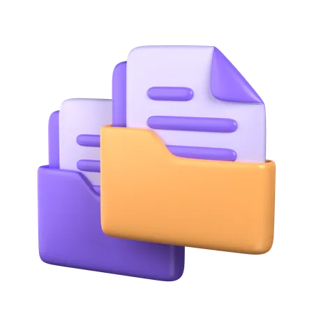 3 D Copy Folder Icon 3D Icon