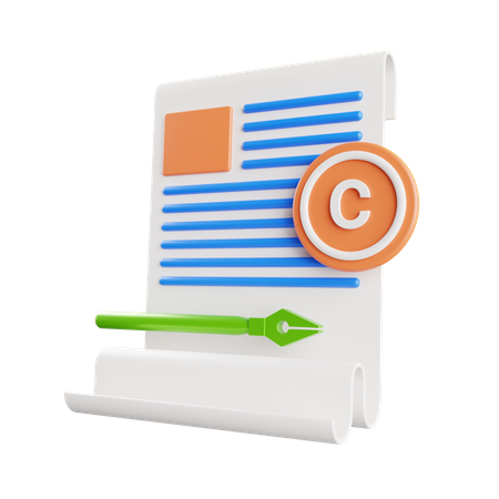 Copyright-Dokument  3D Icon