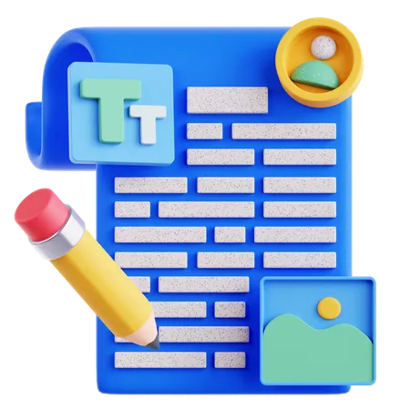카피 라이팅  3D Icon
