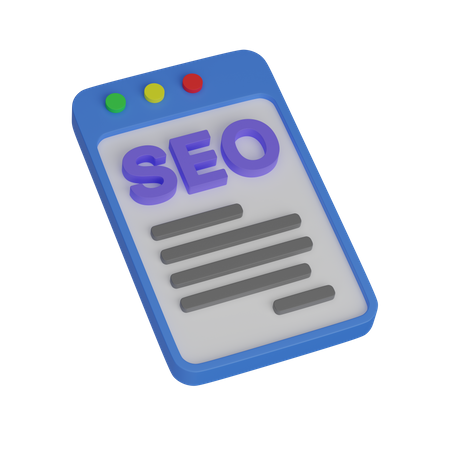 Copywriting Seo  3D Icon