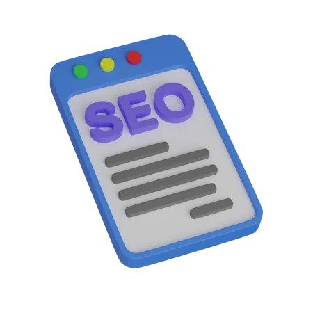 Copywriting Seo  3D Icon