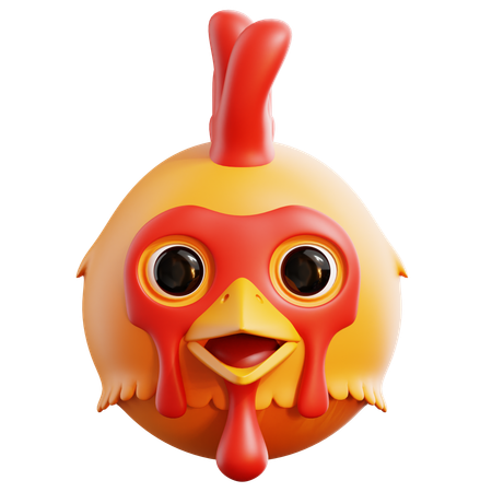 Coq  3D Icon