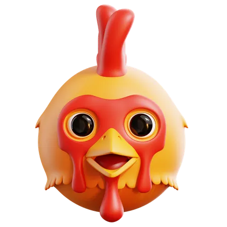 Coq  3D Icon