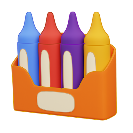 Cor de giz de cera  3D Icon
