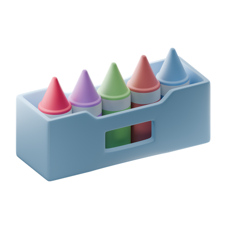 Cor de giz de cera  3D Icon