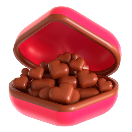 Coração amor chocolate  3D Icon