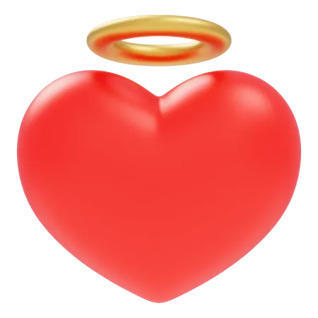 Coração anjo  3D Icon