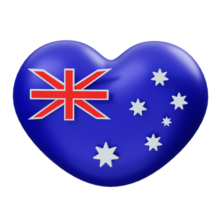 Coração australiano  3D Illustration