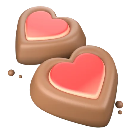 Chocolate coração  3D Icon