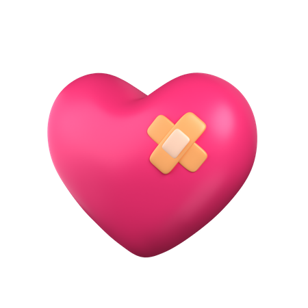 Coração com bandagem  3D Icon