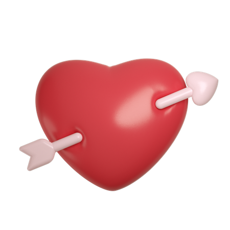 Coração com flecha  3D Icon