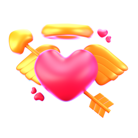 Coração cupido  3D Icon