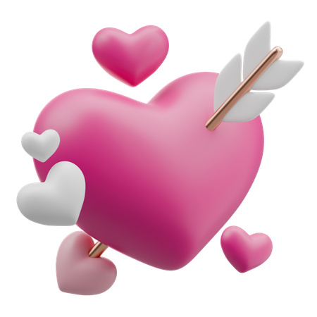 Coração cupido  3D Icon