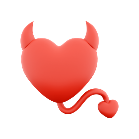 Coração do diabo  3D Icon