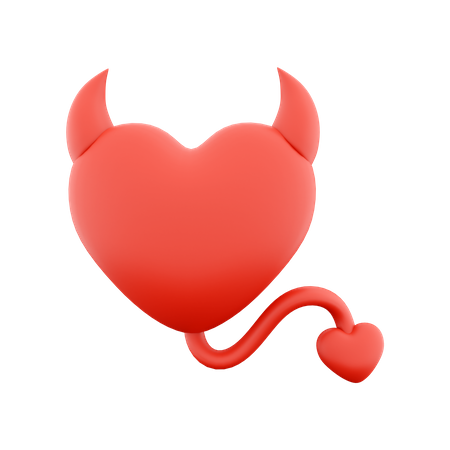 Coração do diabo  3D Icon