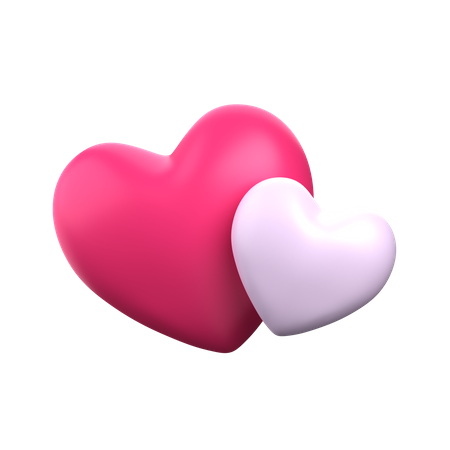 Coração duplo  3D Icon