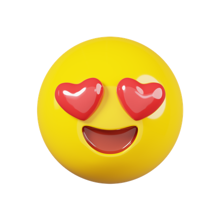 Emoji de olhos de coração  3D Emoji