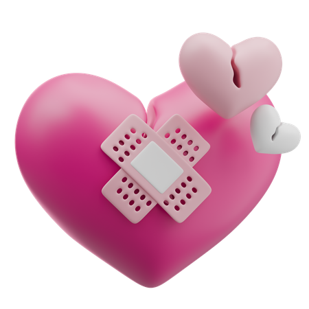 Coração partido  3D Icon