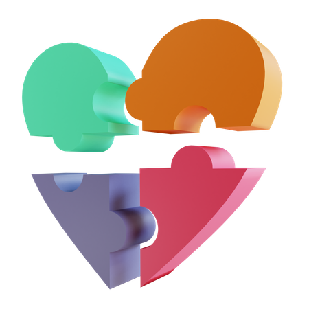 Coração partido  3D Icon