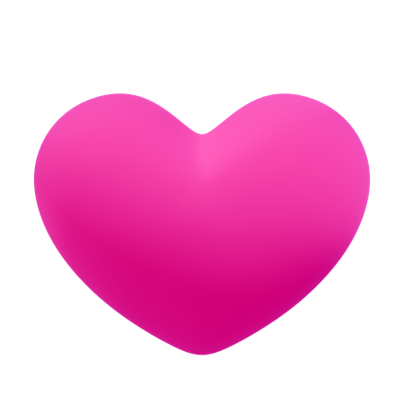 Coração rosa  3D Icon