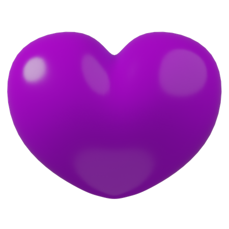 Coração roxo  3D Icon