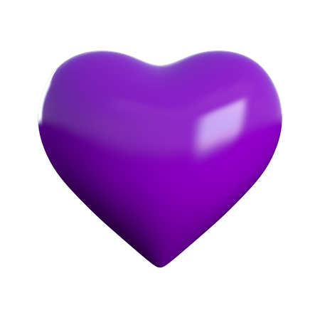 Coração roxo  3D Icon