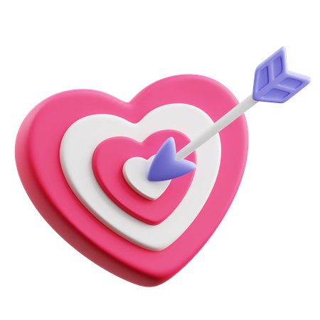 Alvo de flecha de coração  3D Icon