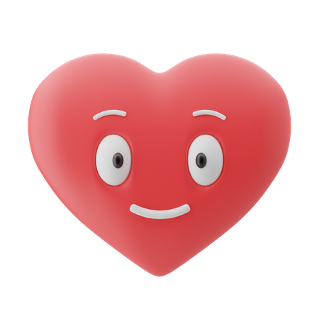 Coração sorridente  3D Emoji