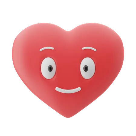 Coração sorridente  3D Emoji