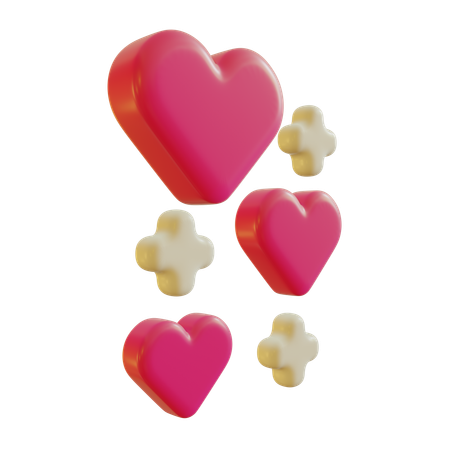 Corações dos namorados  3D Icon