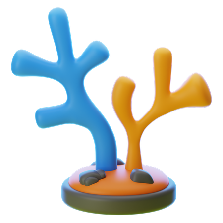Coral  3D Icon