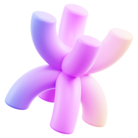 Coral Abstract  3D Icon