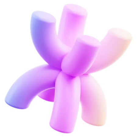 Coral Abstract  3D Icon