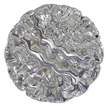 3 D Glass Coral Abstract Shape 3D Icon