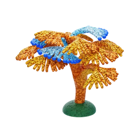 Coral de dedos multicolor  3D Icon