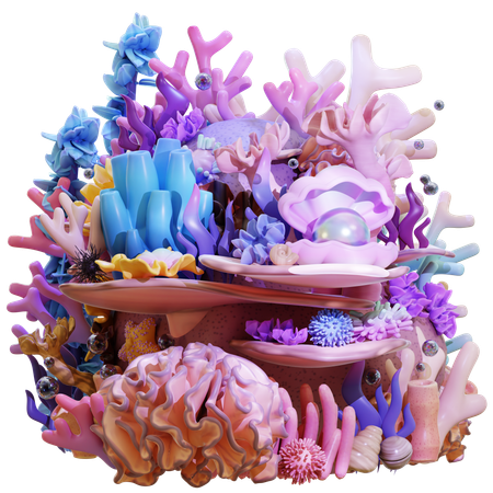 Coral Reef  3D Icon