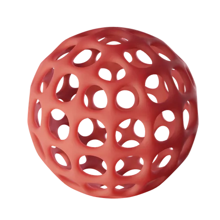 Coral Sphere With Pores  3D Icon