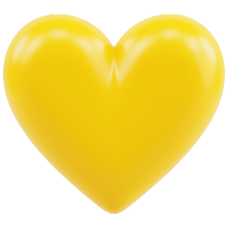 Emoji de corazón amarillo  3D Icon