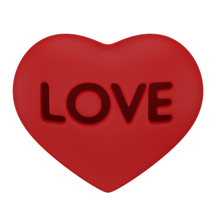 Amor de corazón  3D Icon