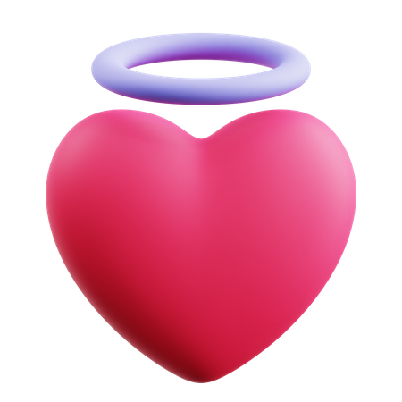 Ángel del corazón  3D Icon