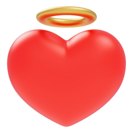 Ángel del corazón  3D Icon