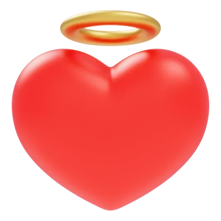 Ángel del corazón  3D Icon