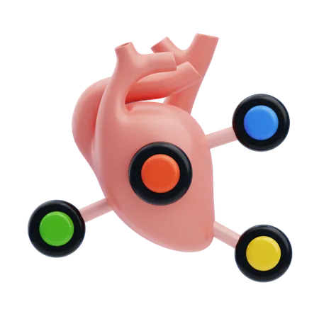 Corazón artificial  3D Icon