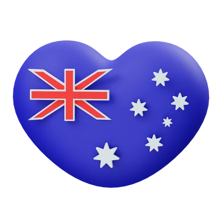 Corazón australiano  3D Illustration